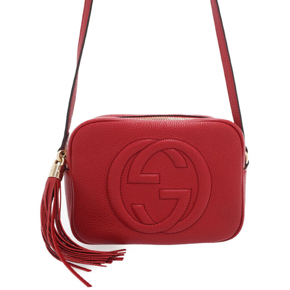 GUCCI SOHO Fringe Leather Disco Bag Shoulder
